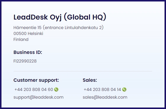 Click To Dial Options Leaddesk Support